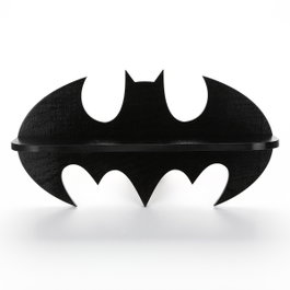 Hanah Home Raf285 Estantería Decorativa de Madera Negra, Contrachapado, 47 cm (An) x 25 cm (Al) x 7 cm (Pr)