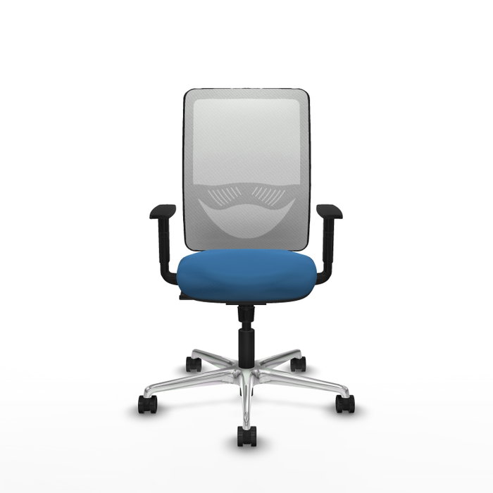 PIQUERAS Y CRESPO Silla de oficina Zulema con Mecanismo Sincro, Azul claro y Blanco
