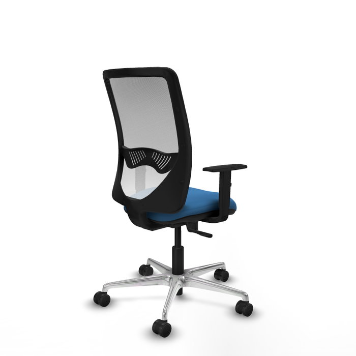PIQUERAS Y CRESPO Silla de oficina Zulema con Mecanismo Sincro, Azul claro y Blanco