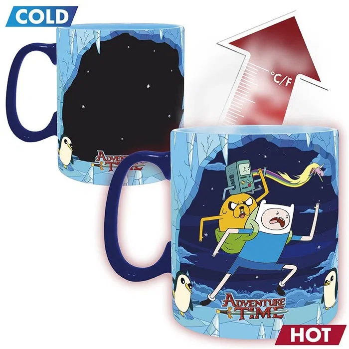 Abystyle Taza Series TV Hora de Aventuras 460 ml - Taza Termocambiable con Diseño de Animación