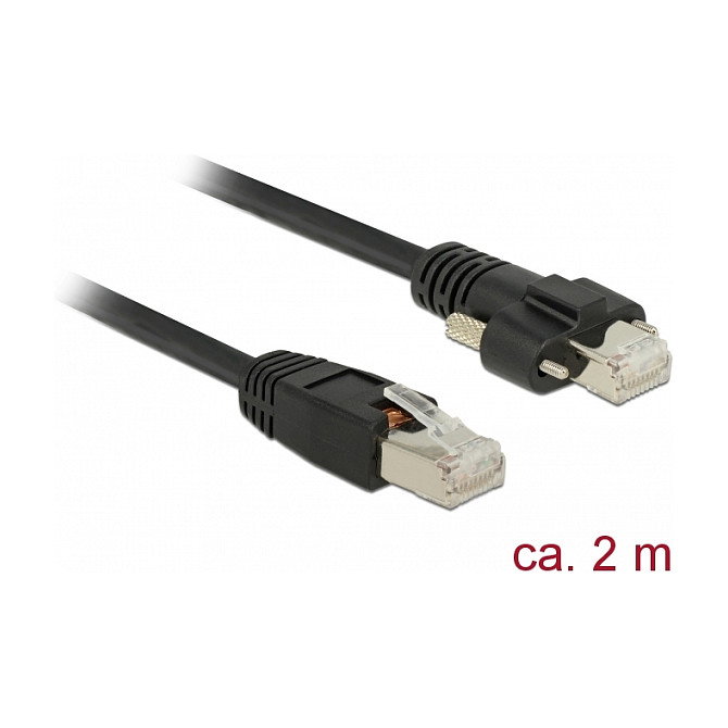 DeLOCK Cable de red GigE Cat6 S/FTP RJ45 a RJ45 con tornillos 2 m DeLOCK Cable de red GigE Cat6 S/FTP RJ45 a RJ45 con tornillos 2 m