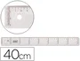Liderpapel Regla de plástico transparente 40 cm