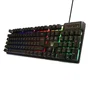 Ewent PL3319 Teclado Gaming USB de Membrana, QWERTY Portugués, Negro, Retroiluminación RGB LED Ajustable, Teclado Completo con Antifantasma y Teclas Multimedia