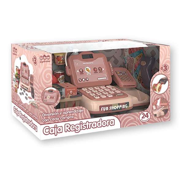 Jugatoys - jugahome Caja Registradora con escáner, cesta y accesorios, luces y sonidos