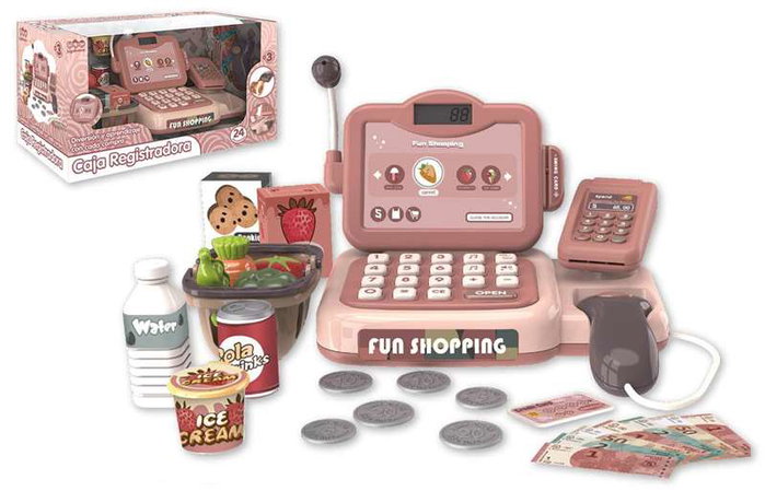 Jugatoys - jugahome Caja Registradora con escáner, cesta y accesorios, luces y sonidos