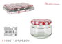 Mediterraneo Bote Vidrio 140Cc Con Tapa Mediterraneo 7 x 5,4 x 7 cm (24 Unidades)