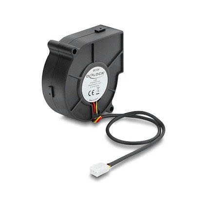 DeLOCK Ventilador radial 75 x 75 x 30 mm 12 V CC, 3-pin, Negro DeLOCK Ventilador radial 75 x 75 x 30 mm 12 V CC, 3-pin, Negro