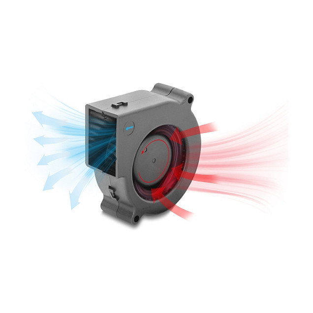 DeLOCK Ventilador radial 12 V CC 75 x 75 x 30 mm con conector de 3 pines, negro DeLOCK Ventilador radial 12 V CC 75 x 75 x 30 mm con conector de 3 pines, negro