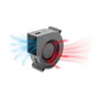 DeLOCK Ventilador radial 12 V CC 75 x 75 x 30 mm con conector de 3 pines, negro