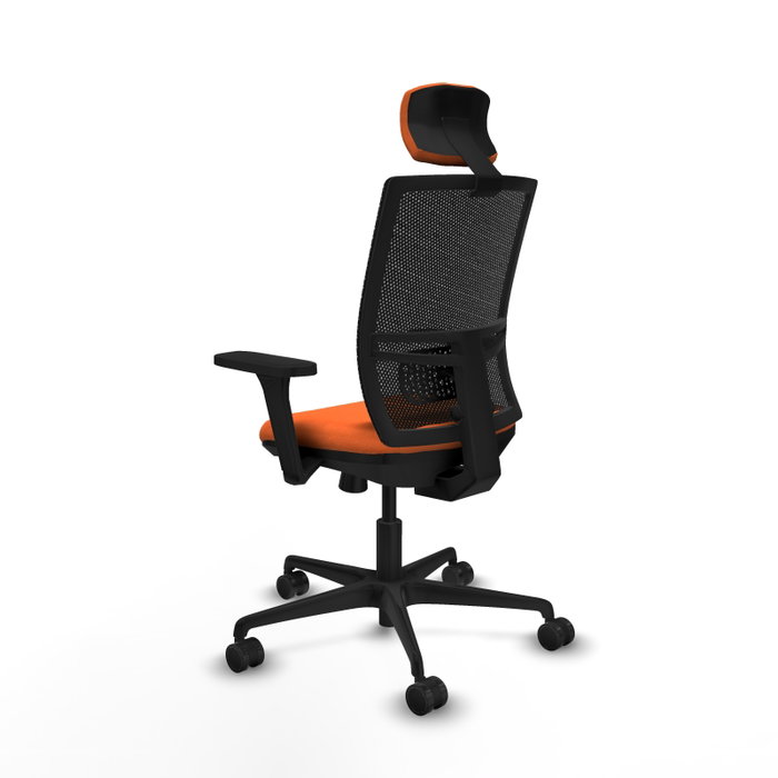 PIQUERAS Y CRESPO Silla de oficina Yunquera Naranja y Negro PIQUERAS Y CRESPO Silla de oficina Yunquera Naranja y Negro