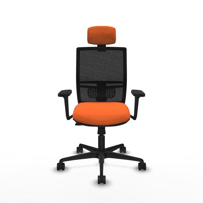 PIQUERAS Y CRESPO Silla de oficina Yunquera Naranja y Negro PIQUERAS Y CRESPO Silla de oficina Yunquera Naranja y Negro