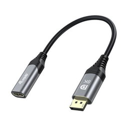 Equip Adaptador DisplayPort 1.4 a HDMI Hembra 8K/60Hz 32.4Gbps Conector Chapado en Oro 15cm