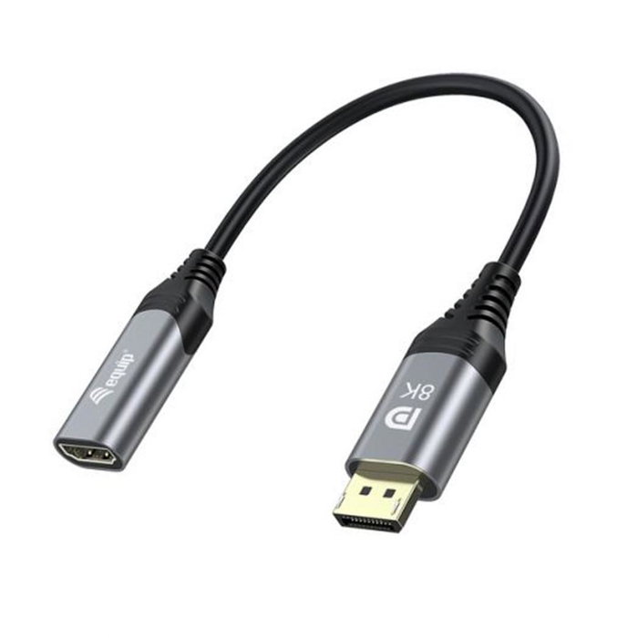 Equip Adaptador DisplayPort 1.4 a HDMI Hembra 8K/60Hz 32.4Gbps Conector Chapado en Oro 15cm Equip Adaptador DisplayPort 1.4 a HDMI Hembra 8K/60Hz 32.4Gbps Conector Chapado en Oro 15cm
