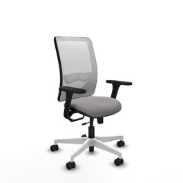 PIQUERAS Y CRESPO Silla de oficina Zulema Gris y Blanco