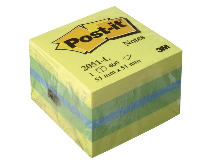 Post-It Mini Cubo Notas Adhesivas Colores Limón 400 Hojas