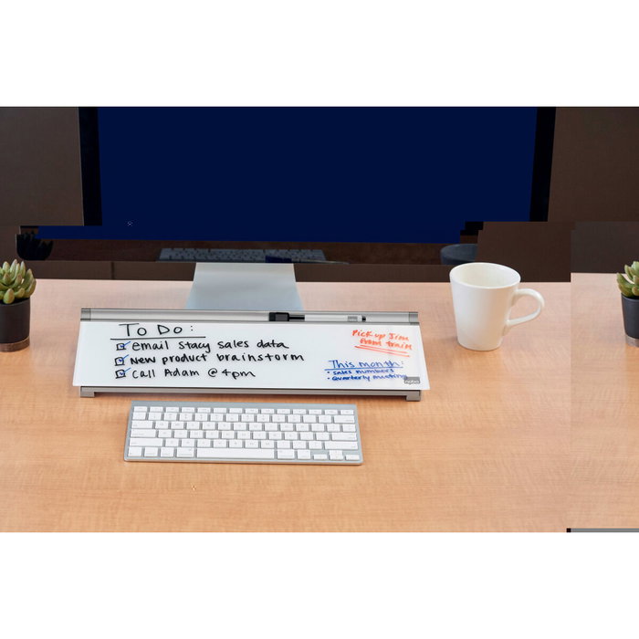 Nobo Pizarra de Cristal de Sobremesa Blanca 458 x 154 mm Nobo Pizarra de Cristal de Sobremesa Blanca 458 x 154 mm
