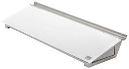 Nobo Pizarra de vidrio blanca para escritorio, seca y borrable, horizontal, 458 x 154 mm