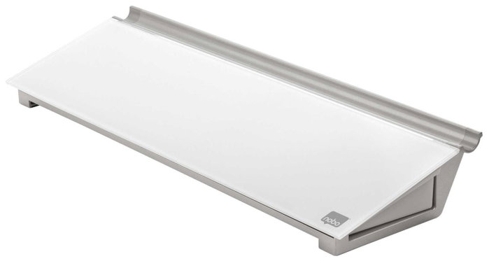 Nobo Pizarra de vidrio blanca para escritorio, seca y borrable, horizontal, 458 x 154 mm Nobo Pizarra de vidrio blanca para escritorio, seca y borrable, horizontal, 458 x 154 mm