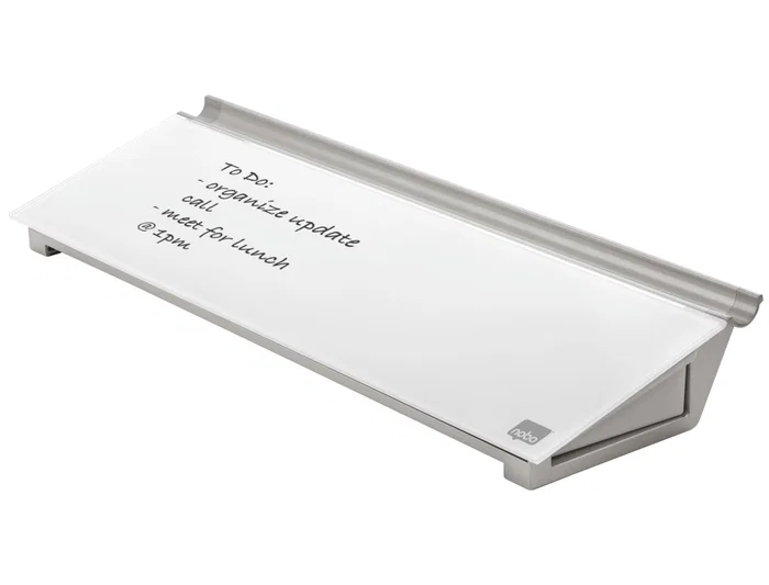 Nobo Bloc de notas sobremesa cristal blanco 46x15 cm