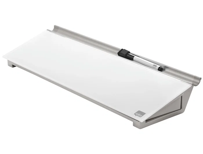 Nobo Bloc de notas sobremesa cristal blanco 46x15 cm