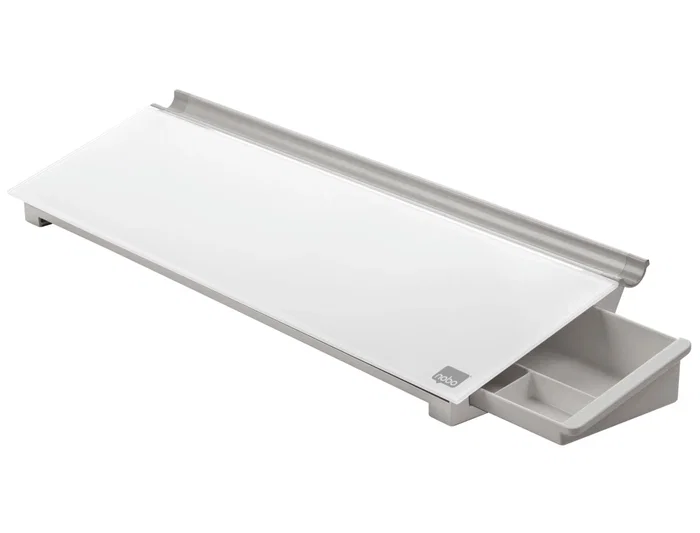 Nobo Bloc de notas sobremesa cristal blanco 46x15 cm