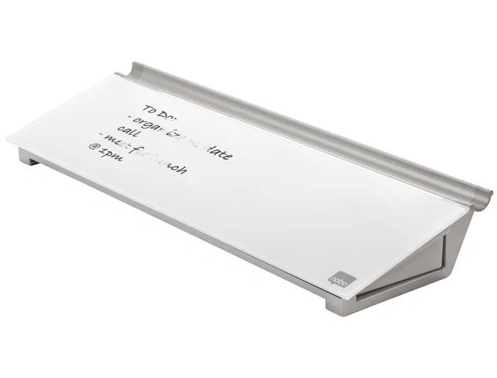 Nobo Bloc de notas sobremesa cristal blanco 46x15 cm