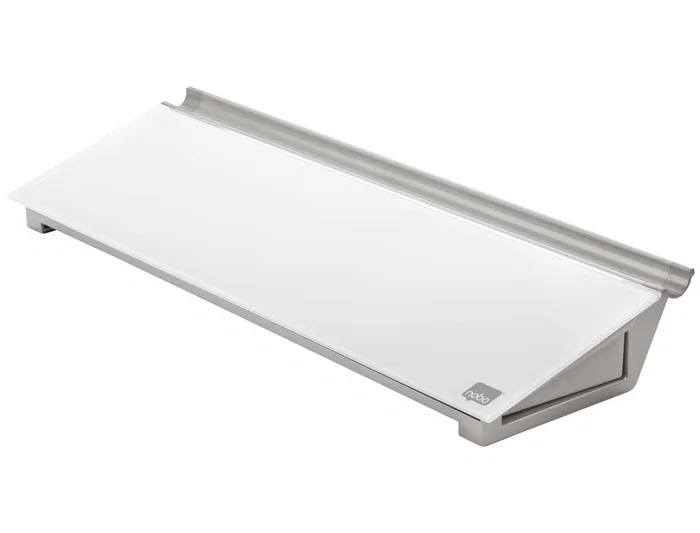 Nobo Bloc de notas sobremesa cristal blanco 46x15 cm
