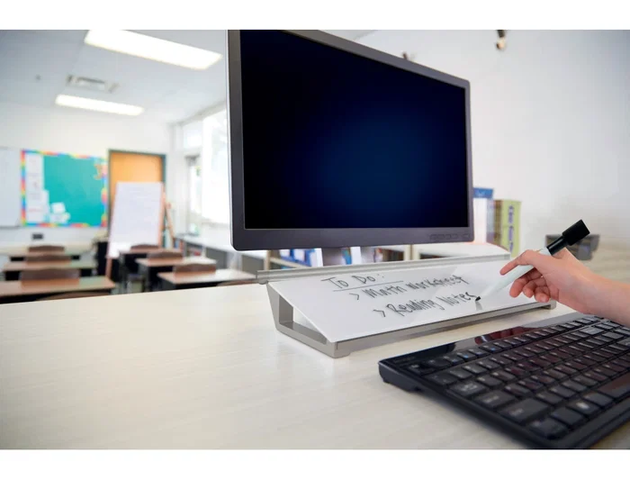 Nobo Bloc de notas sobremesa cristal blanco 46x15 cm