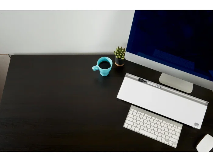 Nobo Bloc de notas sobremesa cristal blanco 46x15 cm