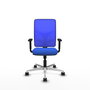 PIQUERAS Y CRESPO Silla de oficina Motilla con mecanismo Sincro, Azul