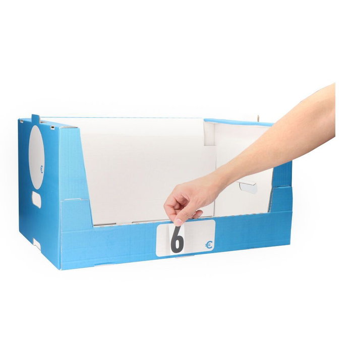 Edm Caja Cartón Apilable Abierta Expositora 590 x 390 x 300 mm