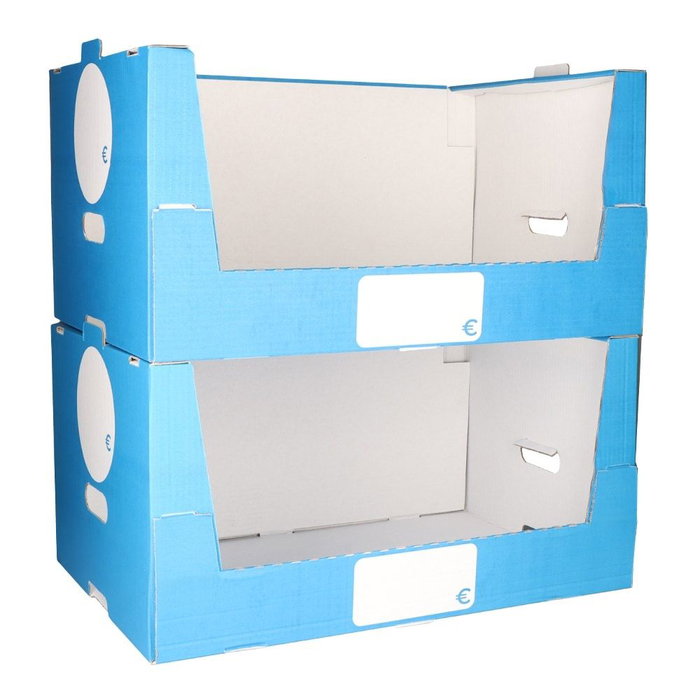 Edm Caja Cartón Apilable Abierta Expositora 590 x 390 x 300 mm