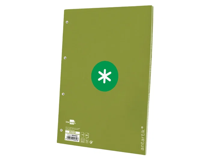 Antartik Recambio A4 80 hojas Cuadro 5mm Verde Antartik Recambio A4 80 hojas Cuadro 5mm Verde