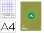 Antartik Recambio A4 80 hojas Cuadro 5mm Verde