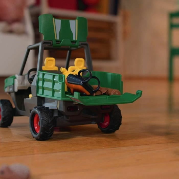 Schleich 42659 Guardabosques con Vehículo, Baúl, Figura Humana y Perro para Niños