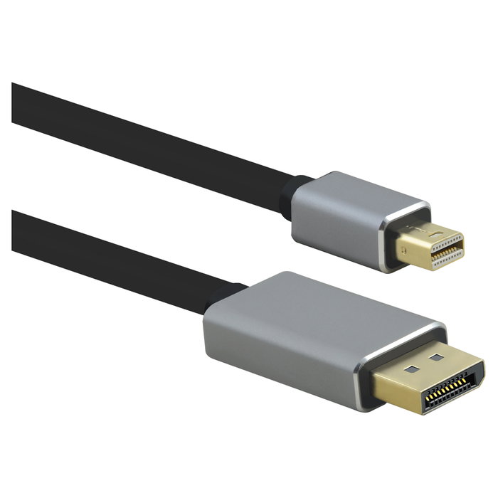 Helos Cable Mini DisplayPort a DisplayPort PREMIUM 8K, 1m, Negro/Gris Helos Cable Mini DisplayPort a DisplayPort PREMIUM 8K, 1m, Negro/Gris