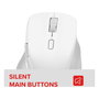 Speedlink LIBERA Ratón Inalámbrico Recargable Silencioso Bluetooth y RF, 3200 DPI, Óptico, Blanco, Diseño Ergonómico para Mano Derecha