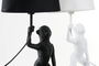 DKD Home Decor Lámpara Sobremesa Colonial Blanco Negro 20 x 45 x 20 cm (2 Unidades)