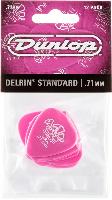 Dunlop Pack 12 Púas Delrin 500 - 0,71Mm