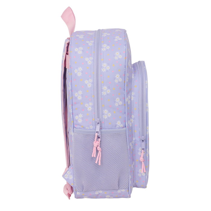 Mochila Escolar Safta Bouquet Rosa Lila 33 x 42 x 14 cm