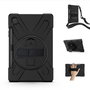 eSTUFF Funda AUSTIN Defender para Galaxy Tab S6 Lite 2024/2022/2020, Negra, Antigolpes, con Soporte 360°, Correa de Mano y Hombro, Portalápiz