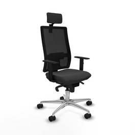 PIQUERAS Y CRESPO Silla de oficina Horna con Mecanismo Sincro Gris oscuro y Negro