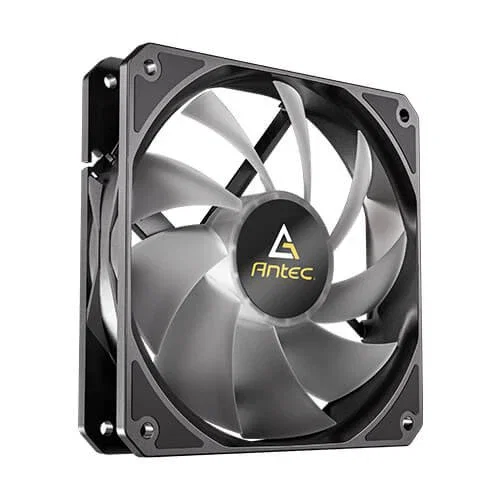 Antec P12 ARGB - Kit de 3 Ventiladores para Caja PC, 120mm Negro, PWM, Iluminación ARGB, 600-c1500 RPM, 26.5 dB, Anti-Vibración