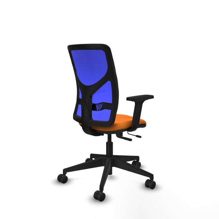 PIQUERAS Y CRESPO Silla de oficina Motilla con mecanismo Sincro/Traslack, Naranja y Azul PIQUERAS Y CRESPO Silla de oficina Motilla con mecanismo Sincro/Traslack, Naranja y Azul