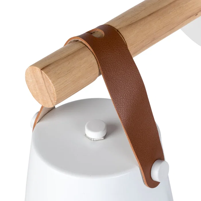 Aplique "Evelynn" SKD-W001-G Negro/Blanco/Gris y Madera con Detalle de Cuero - Estilo Moderno y Minimalista