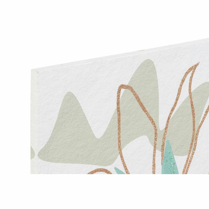 DKD Home Decor Cuadro Lienzo MDF 60x60x1,8 Flores Surtido de 4 Unidades