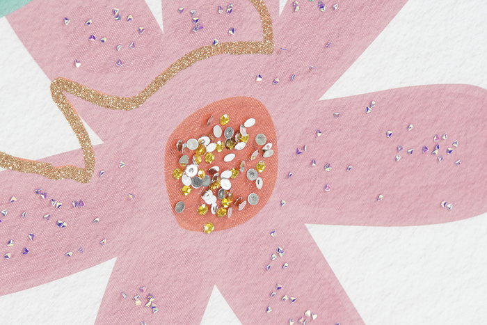 DKD Home Decor Cuadro Decorativo Multicolor Lienzo MDF Flores 60 x 60 x 1.8 cm (4 Unidades)