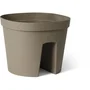 Garden Id Maceta balaustrada Taupe 30 cm con Reserva de Agua - Hecho de material reciclado y 100% reciclable