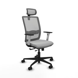 PIQUERAS Y CRESPO Silla de oficina Haches con mecanismo Sincro/Traslack Gris
