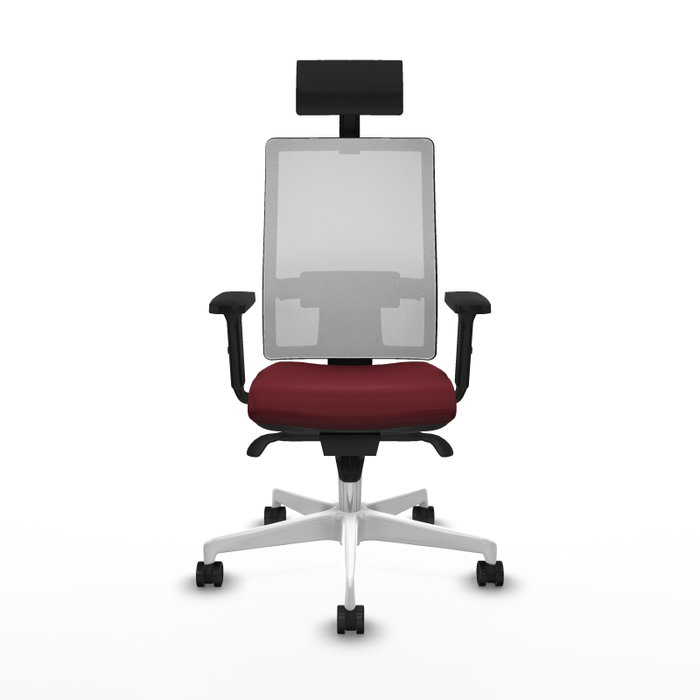 PIQUERAS Y CRESPO Silla de oficina Horna con Mecanismo Sincro, Granate y Blanco PIQUERAS Y CRESPO Silla de oficina Horna con Mecanismo Sincro, Granate y Blanco